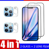 Tempered Glass For Apple iphone 13 Pro Max iphone 13 mini Screen Protector Glass 3D Camera Film Lens For iphone 13 Pro Glass