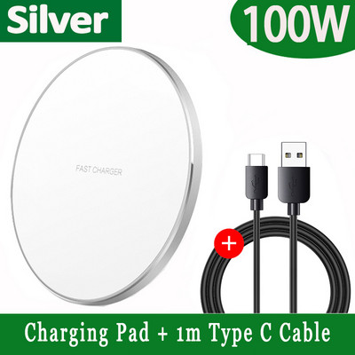 NOU încărcător fără fir de 100 W pentru iPhone 13 12 11 Xs Max X XR 8 Plus Pad de încărcare rapidă pentru Ulefone Doogee Samsung Xiaomi Huawei etc.