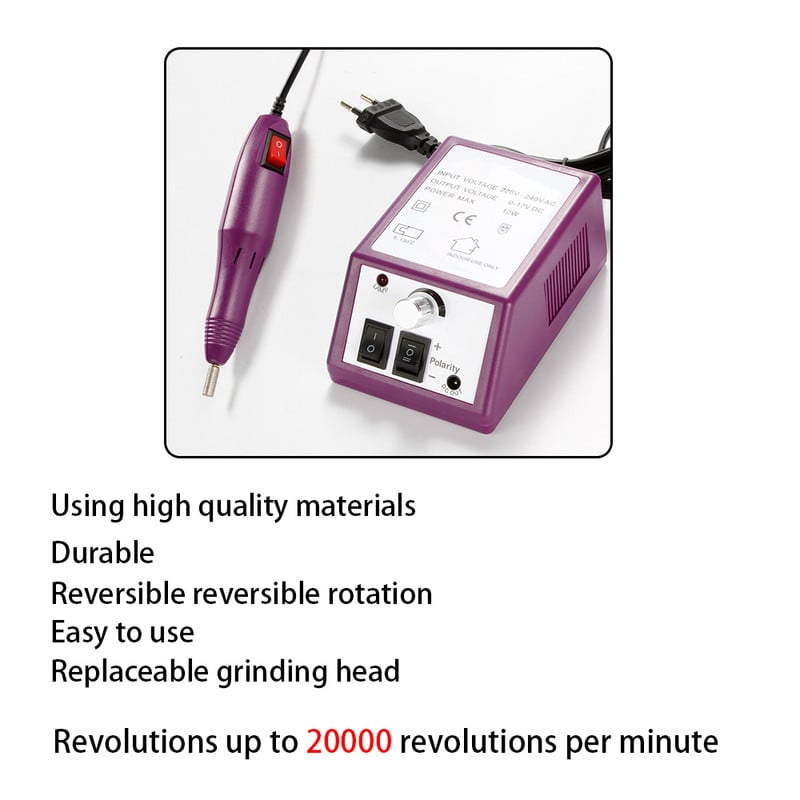 Pro körömfúró manikűr gép 10db maró készlet elektromos körömfúró géllakk pedikűr körömreszelő szerszámok
