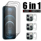 6 σε 1 Tempered Glass For iphone 13 Pro Max Screen Protector Full Cover Glass 3D Camera Fens Film For Apple iphone 13 mini Glass