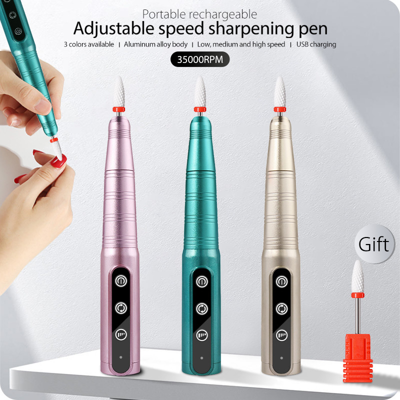 Slefuit electric de 35000 rpm pentru manichiura pedichiura Pila de unghii Dispozitiv pentru indepartarea ojei cu gel Freza pentru masina de gaurit unghii de salon de arta unghiilor