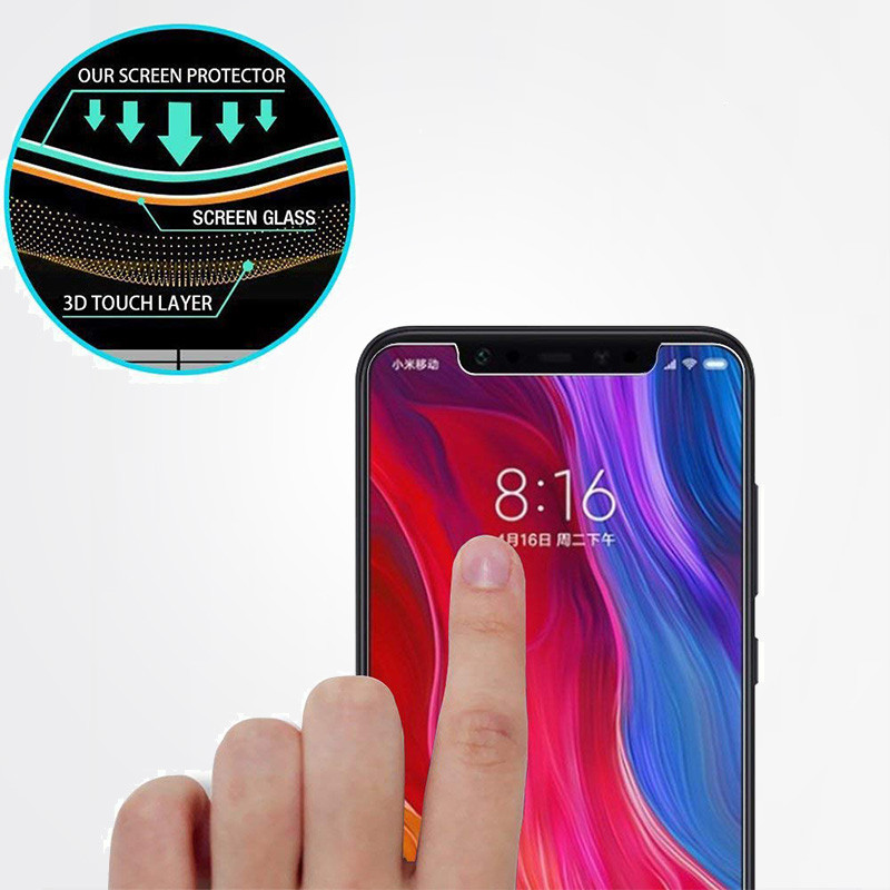 Προστασία οθόνης Full Tempered Glass για Xiaomi Mi 8 Security Glass Protection για Smartphone