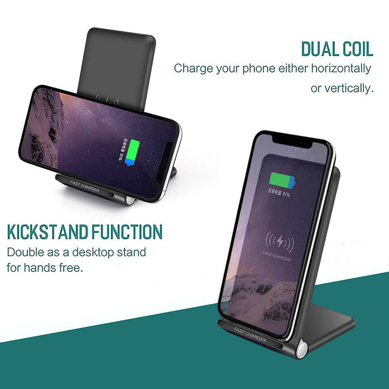 65 W szupergyors vezeték nélküli töltő állvány iPhone 13 12 Samsung Xiaomi Huawei telefontöltő vezeték nélküli töltő telefontartóhoz