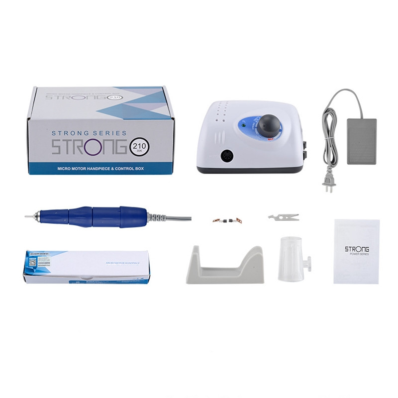 Strong 210 105L бормашина за маникюр 65W 40000rpm машинни фрези за маникюр електрическа бормашина за нокти машина за маникюр лак пила за нокти
