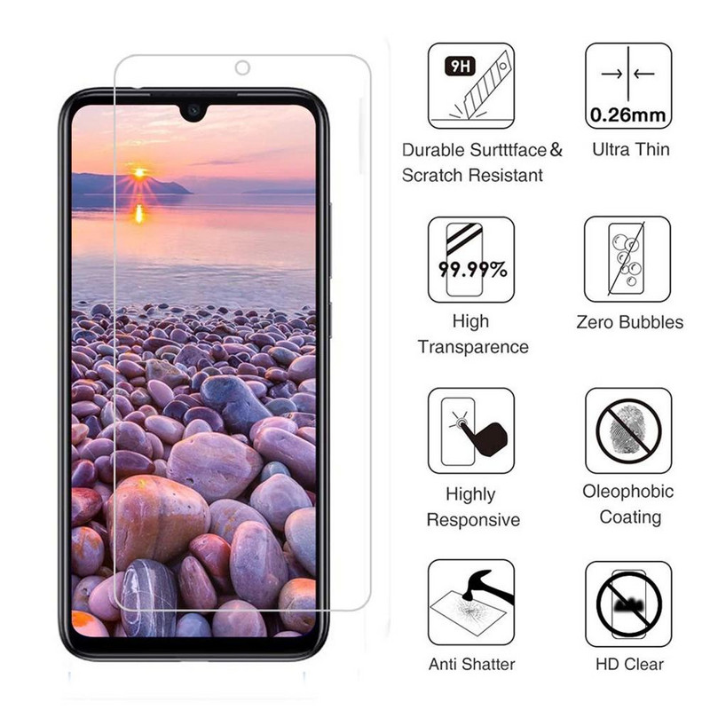 Προστασία οθόνης Full Tempered Glass για Xiaomi Redmi Note 7 Προστασία γυαλιού ασφαλείας για Smartphone