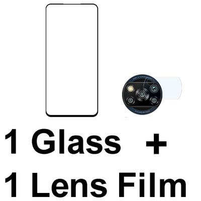 6 σε 1 Tempered Glass For Poco X3 NFC X3 Pro X3 GT X2 Screen Protector Full Cover Γυάλινη μεμβράνη φακού κάμερας για Poco X3 Pro Glass