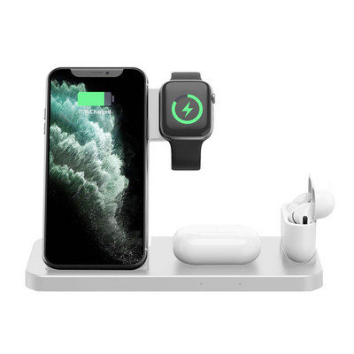 FDGAO 4-ühes juhtmevaba laadija aluse dokk iPhone 14 13 12 Pro Max 11 XS 8 Apple iWatch 7 6 SE Airpods 3 kiirlaadimisjaama jaoks