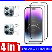 Tempered Glass For iphone 14 Pro Max iphone 14 Plus Screen Protector Glass 3D Camera Film Lens For Apple iphone 14 Pro Glass