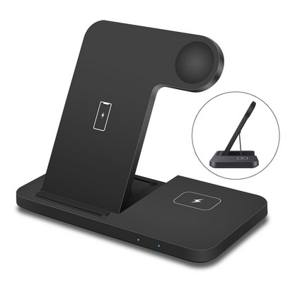15 W greitas belaidis įkroviklis 3 viename įkrovimo stotelė, skirta iPhone 14 13 12 11 Pro XS Max XR X 8 Apple Watch 8 7 SE 6 AirPods