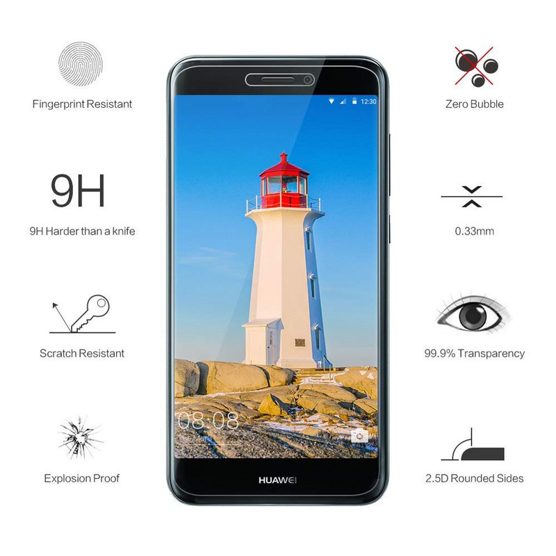 Προστατευτικό οθόνης Full Tempered Glass για Huawei P8 lite 2017 Προστασία γυαλιού ασφαλείας για Smartphone