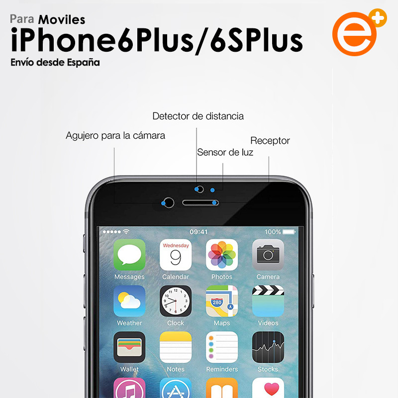 Προστατευτικό οθόνης Full Tempered Glass για iPhone 6 Plus 6S Plus Προστασία γυαλιού ασφαλείας για Smartphone