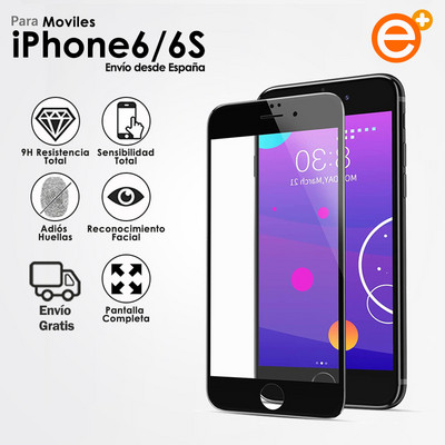 Pilno grūdinto stiklo ekrano apsauga iPhone 6 6S Apsauginio stiklo apsauga išmaniajam telefonui