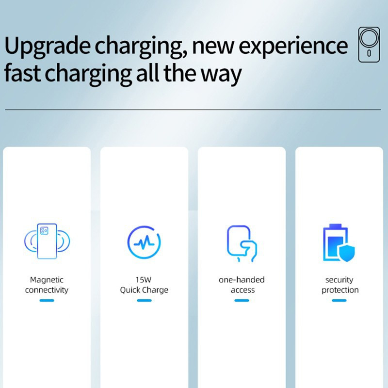 Încărcător fără fir Qi magnetic de 15W Suport pentru telefon auto pentru iPhone 13 12 Pro Max X Samsung Huawei Mag Încărcare rapidă Sigur Suport auto