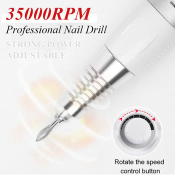 350000/20000RPM Nail Drill Pro Nail Polishing Machine Ηλεκτρική λίμα νυχιών με Speed Display Μηχάνημα πεντικιούρ Μανικιούρ Knife