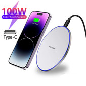 100 W ātrs bezvadu lādētājs tālrunim iPhone 14 13 12 11 Pro Max Samsung S22 S21 S20 S10 S9 S8 9. piezīme 8. uzlādes ātrais adapteris