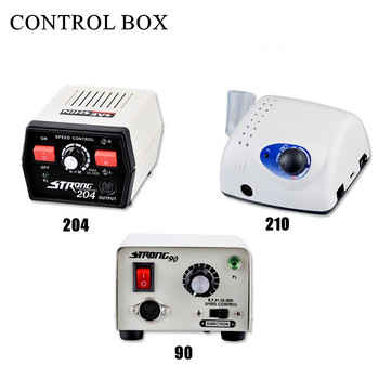 Strong 210 Marathon Power Box Control For Micromotor Handpiece 65W Μηχανή μανικιούρ πεντικιούρ Ηλεκτρικό τρυπάνι νυχιών Εξοπλισμός πεντάλ