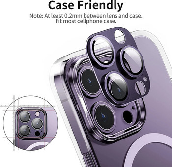 Γυαλί με μεταλλικό προστατευτικό φακού κάμερας για iPhone 14 13 Pro Max 13 Mini κάλυμμα πίσω φακού στο iPhone 14 Plus Προστατευτικές θήκες με πλήρες κάλυμμα