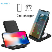 2 u 1 bežični punjač 15W indukcijska stanica za brzo punjenje za iPhone 14 13 12 11 Pro Max XR XS X 8 Airpods Pro Samsung S22