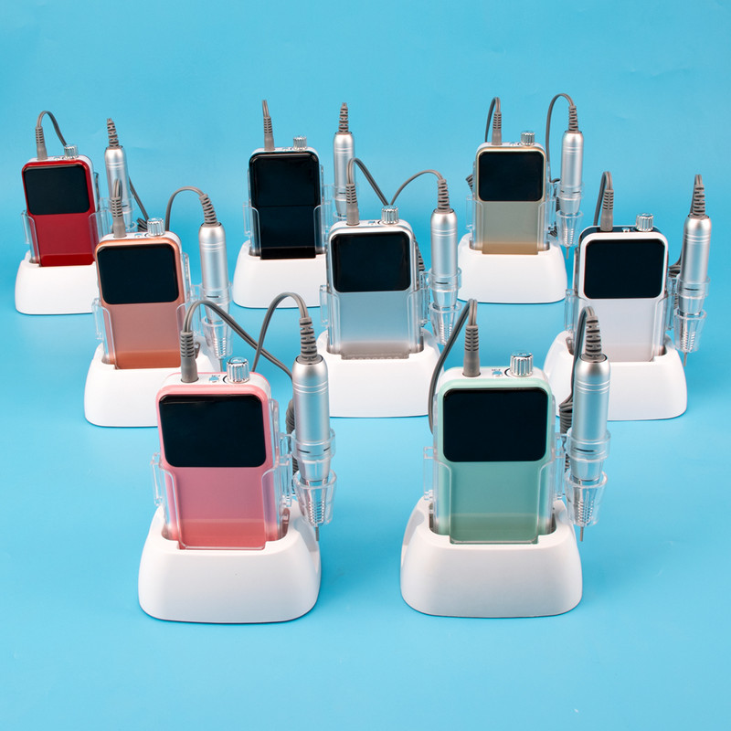 SIMINAIL stačiakampis nagų gręžtuvas įkraunamas darbastalio pagrindas 35000RPM manikiūras elektrinis aparatas nagų dildė pedikiūras belaidis gręžimas