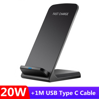 20 W belaidžio įkroviklio stovas skirtas iPhone 8 X XS MAX XR 11 12 13 14 Pro Samsung S22 S21 S20 greito įkrovimo doko stoties telefono laikiklis