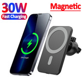 30 W mágneses gyors autós vezeték nélküli töltő autós telefontartó állvány iPhone 13 12 Pro Max Mini vezeték nélküli töltő autós töltőhöz