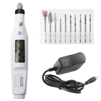 1 rinkinys Profesionalus elektrinis nagų gręžimo aparatas pedikiūro manikiūro gręžtuvas pedikiūro gręžimo rinkinys salono nagų gręžtuvas 20000 aps./min.