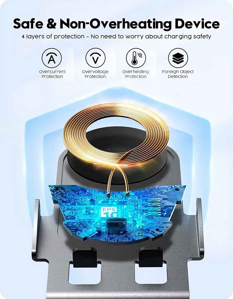 30 W greitas belaidis įkroviklis skirtas iPhone 14 13 12 11 Pro Max XS XR X 8 Aliuminis įkrovimo stovas, skirtas Samsung S22 S21 S20 Note 20 10