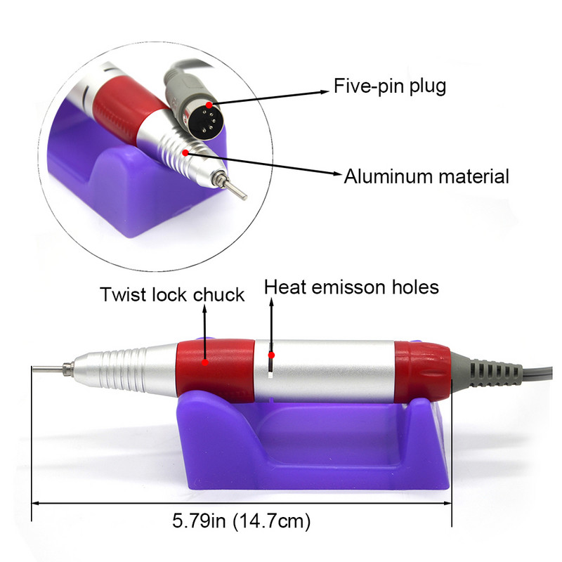35000 RPM elektrinė nagų gręžimo mašina manikiūro gręžimo mašina pedikiūro gręžimo mašina stipri nagų gręžimo mašina salono nagų gręžimo mašina