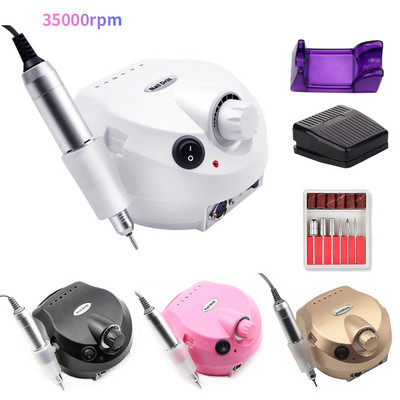 35000rpm Electric Nail Drill Machine Electric Nail File with Manicure Pedicure Mill Cutter for Professional Pedicure Nail Tools