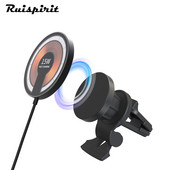 Padalinto dizaino magnetinis belaidis greitas įkroviklis su automobilinio telefono laikikliu, skirtas iPhone 14 Plus 13 12 Pro Max Magsafe įkrovimo magnetams 15W