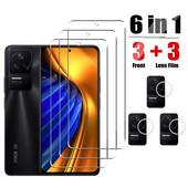 Sticlă securizată 6in1 pentru Xiaomi Poco F4 F3 Protector de ecran Film de protecție lentile camerei pe sticlă de protecție Poco F4 5G