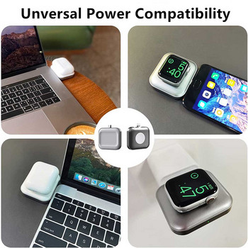 Για Apple Watch Charger Φορητός ασύρματος φορτιστής βάσης 2 σε 1 Για Apple Watch Series 7/6/5/SE/Airpods Pro Magnetic USB-C Charger