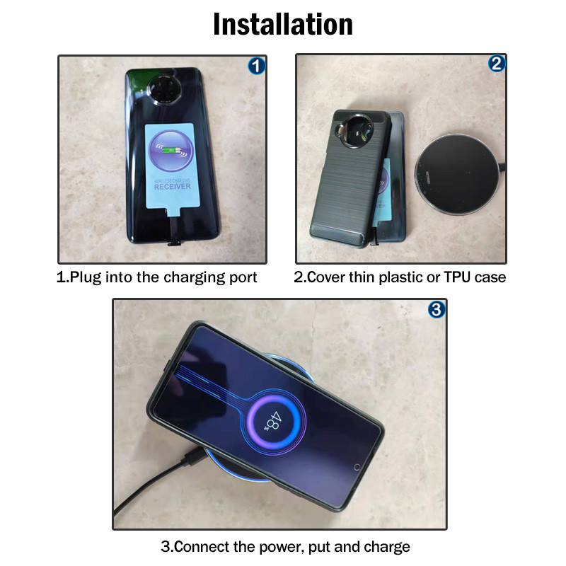 Qi bežični punjač i prijemnik za Samsung Galaxy A01 A02 A03 A04 A10 M01 M02 M10 A6 A7 2018 Micro USB adapter za bežično punjenje