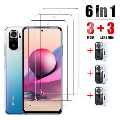 Kaljeno staklo za objektiv kamere 6 u 1 za Xiaomi Redmi note 10s 10 4G Global Screen Protector Film na staklu Redmi note 10 Pro