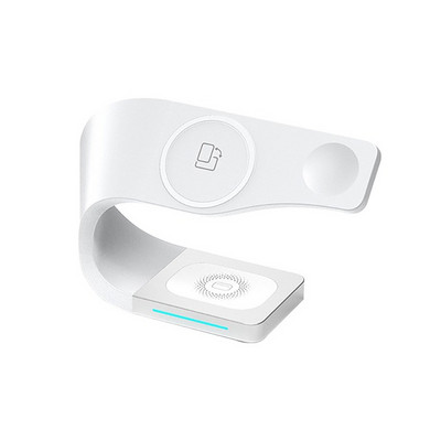 4 vienā magnētiskais bezvadu lādētāja statīvs iPhone 12 Mini Pro Max Apple Watch 6 5 4 3 ātrās uzlādes dokstacijai Airpods Pro