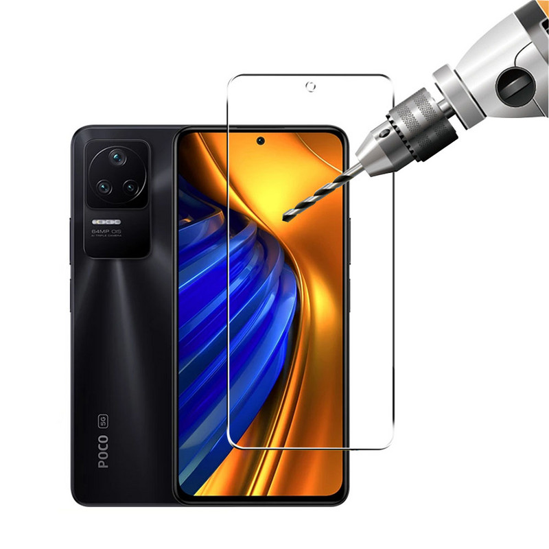 HD grūdintas stiklas, skirtas Poco F4 5G ekrano apsaugai, fotoaparato objektyvo plėvelė, skirta Xiaomi Poco F4 5G apsauginiam stiklui