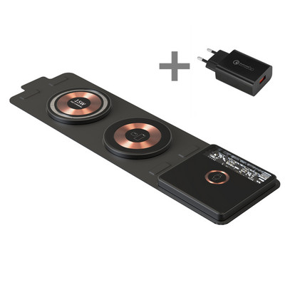 15W 3 u 1 magnetski bežični punjač, podloga za stalak, sklopiva za iPhone 14 13 12 11 Pro Airpods Pro iWatch 8 7 Stanica za brzo punjenje