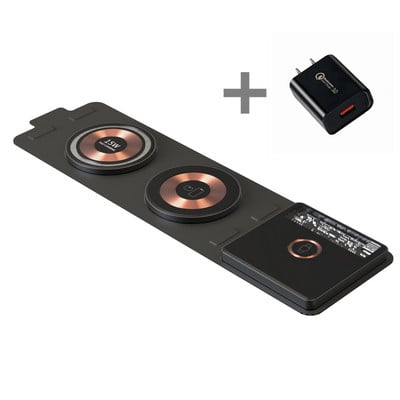 15W 3 u 1 magnetski bežični punjač, podloga za stalak, sklopiva za iPhone 14 13 12 11 Pro Airpods Pro iWatch 8 7 Stanica za brzo punjenje