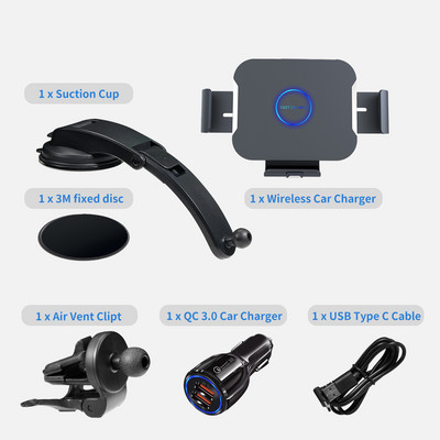 Στήριγμα καθρέφτη 15W Dual Coil Qi ασύρματο φορτιστή αυτοκινήτου Συμβατό με Samsung Galaxy Z Fold4 Fold3 Z Fold2 Fold S22U Note 20