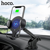 HOCO Qi belaidžio automobilinio įkroviklio stovas Automatinis infraraudonųjų spindulių segtukas Oro ventiliacijos montuojamas automobilinio telefono laikiklis 10W greitas įkroviklis, skirtas iphone XS Max XR