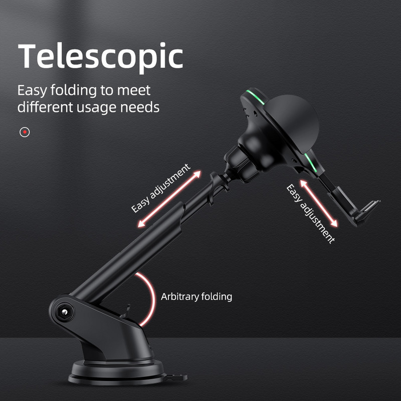 HOCO Qi belaidžio automobilinio įkroviklio stovas Automatinis infraraudonųjų spindulių segtukas Oro ventiliacijos montuojamas automobilinio telefono laikiklis 10W greitas įkroviklis, skirtas iphone XS Max XR