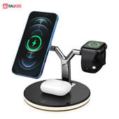 3 viename belaidžio įkroviklio stovas, skirtas iPhone 13 12 Pro Max Mini Magnetinis 15 W greito įkrovimo doko stotelė, skirta Apple Watch AirPods Pro