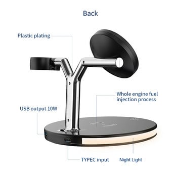 Βάση ασύρματης φόρτισης 3 σε 1 για iPhone 13 12 Pro Max Mini Magnetic 15W Fast Charging Dock Station για Apple Watch AirPods Pro