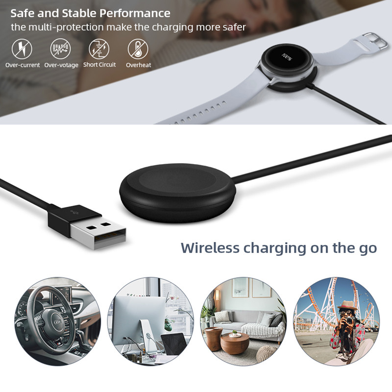 USB kabelio laikrodžio įkroviklis, suderinamas su Samsung Galaxy Watch 4 Classic Watch3 Active 2, skirtas Galaxy Watch 4 40–46 mm įkrovikliui