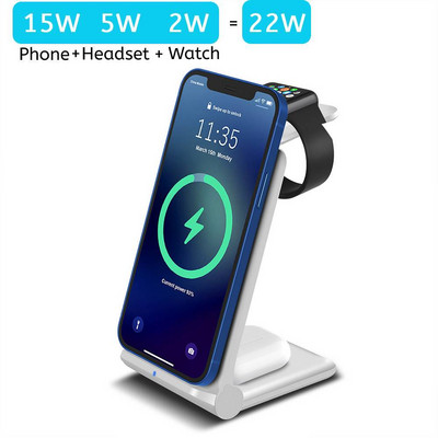 Suport de încărcare fără fir FDGAO 25W Stație de încărcare rapidă pentru iPhone 14 13 12 11 Pro XS XR X 8 Apple Watch 8 7 6 5 4 AirPods 3 Pro