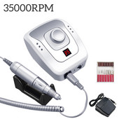 Profesionalus nagų gręžtuvas 35000 RPM, nešiojamas kelioniniam elektriniam manikiūro mašinų nagų dildės rinkinys su frezavimo pjaustytuvu nagų salono įrankiu