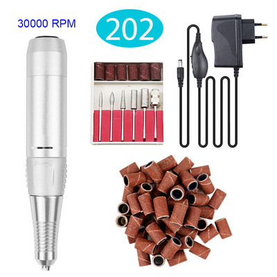 Profesionalus nagų gręžtuvas 35000 RPM, nešiojamas kelioniniam elektriniam manikiūro mašinų nagų dildės rinkinys su frezavimo pjaustytuvu nagų salono įrankiu