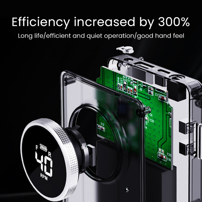 40000 RPM įkraunamas bešepetis nagų gręžimo manikiūras Profesionalus bešepetis variklis, skirtas gelinio lakavimo nagų šlifuokliui nagų dailės įrangai