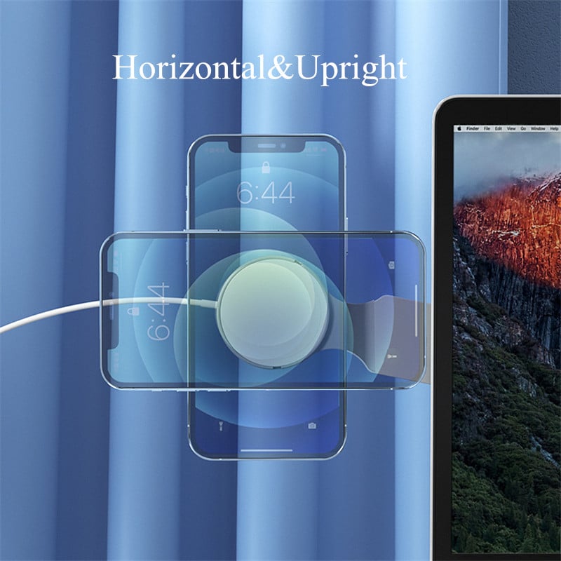 Nešiojamojo kompiuterio prailgintas šoninis laikiklis skirtas Macsafe iphone 14 Pro Max 13 12 Samsung kompiuterio ekranui šoninis magnetinis belaidžio įkrovimo laikiklis