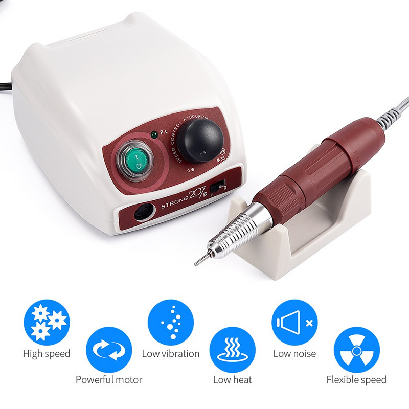 Erős 210 207B 35K Control 40000RPM 65W nagy sebességű elektromos manikűrfúró körömfúró géphez Polírozó manikűr szerszámok
